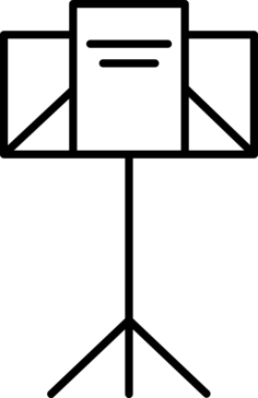Music Stand Stencil Svg Vector, Free Vectors File